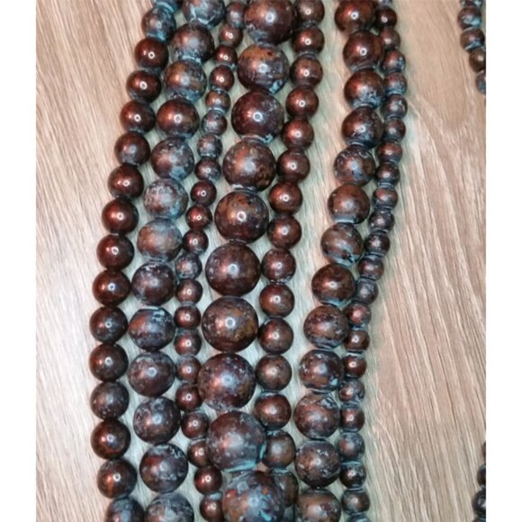 Nwt Lucky You Antiqued Wood Jewelry Set Statement - Picture 4 of 4